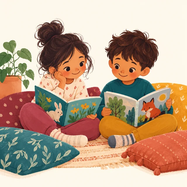 Illustration d'un moment calme en famille